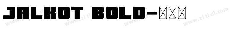jalkot bold字体转换